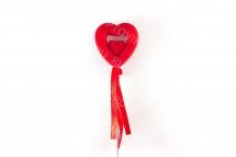 Декоративное красное сердце двойное маленькое 12 шт оптом