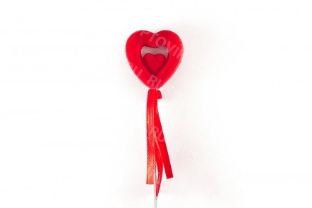 Декоративное красное сердце двойное маленькое 12 шт оптом 