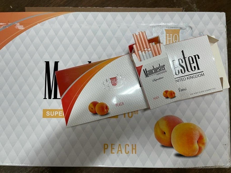 Сигареты Manchester Peach Superslims оптом 