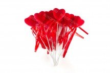 Декоративное красное сердце маленькое 12 шт оптом