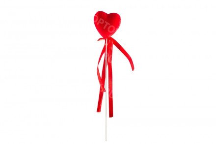Декоративное красное сердце маленькое 12 шт оптом 
