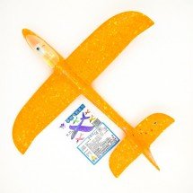 Самолет метательный планер со светящейся лентой и кабиной 48 см оптом