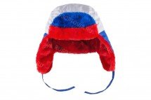 Шапка-ушанка триколор оптом