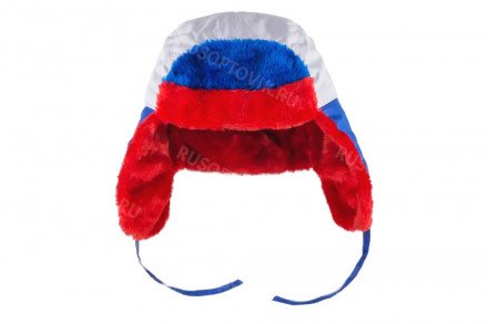 Шапка-ушанка триколор оптом 