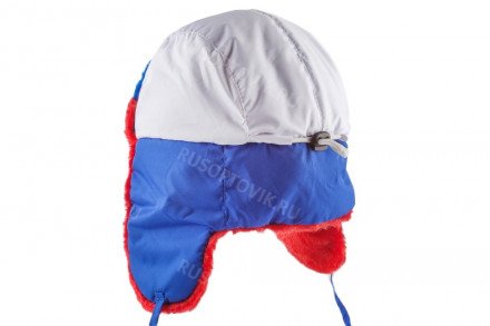 Шапка-ушанка триколор оптом 