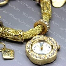 Часы Pandora на металлическом плетёном ремешке оптом