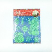 Новогодние наклейки на стекло Merry Christmas оптом