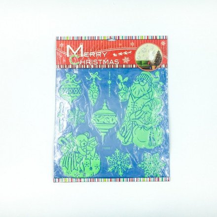 Новогодние наклейки на стекло Merry Christmas оптом 