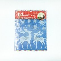 Новогодние наклейки на стекло Merry Christmas оптом