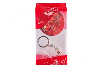 Набор зеркало и брелок-мишка оптом 