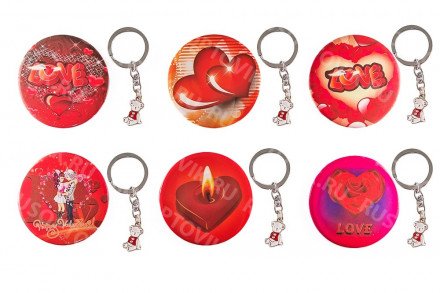 Набор зеркало и брелок-мишка оптом 