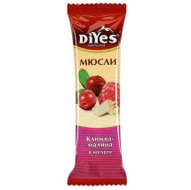 Батончик мюсли ДиYes клюква-малина в йогурте 25 г оптом