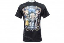 Футболка «У человека всегда должно быть горячее сердце и холодное пиво» оптом