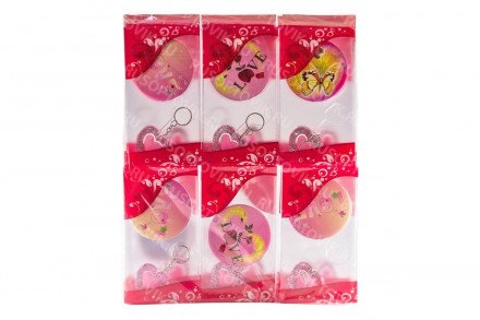 Набор зеркало и брелок-сердце оптом 