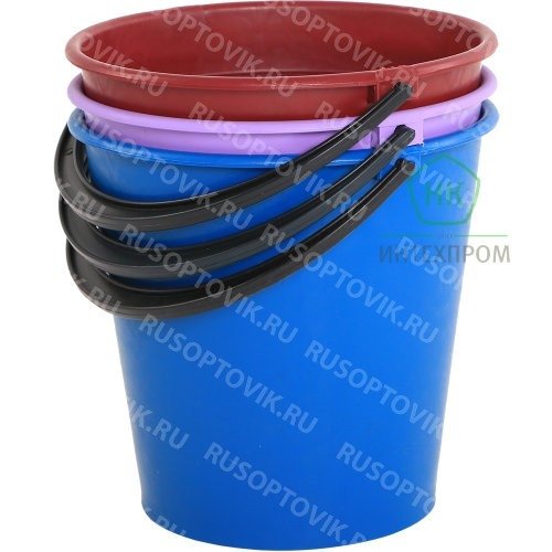 Ведро 10л хозяйственное (цветное) оптом 