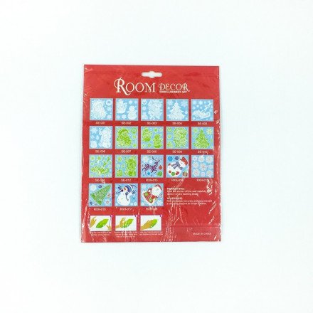 Новогодние наклейки на стекло Room Decor оптом 