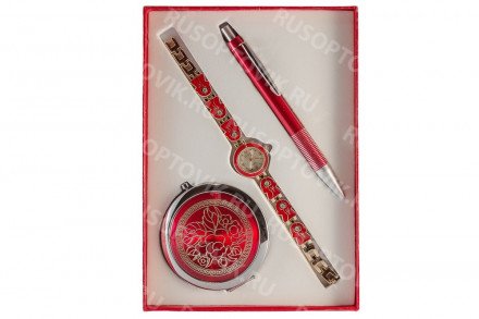 Набор зеркало, ручка, часы оптом 