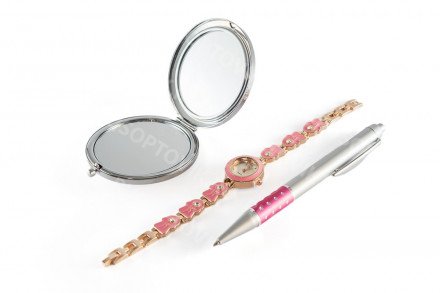 Набор зеркало, ручка, часы оптом 