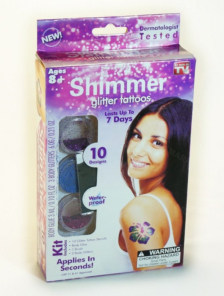 Набор для арт тату Shimmer Glitter Tattoos (Шимер глитер тату) оптом 