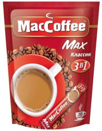 Кофе растворимый MacCoffee Max Классик 20x16г оптом 