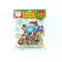 Новогодние наклейки на стекло Merry Christmas 32 х 22  см оптом