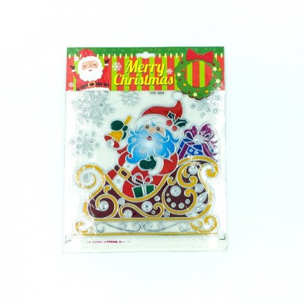 Новогодние наклейки на стекло Merry Christmas 32 х 22  см оптом 