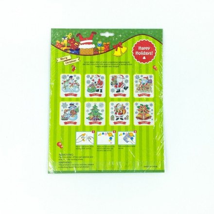 Новогодние наклейки на стекло Merry Christmas 32 х 22  см оптом 