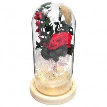 Искусственная роза в колбе с подсветкой оптом