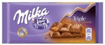 Шоколад Milka Triple a la Caramel 90г оптом