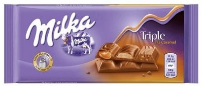 Шоколад Milka Triple a la Caramel 90г оптом Шоколад Milka Triple a la Caramel 90г оптом