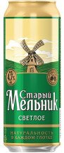 Пиво светлое Старый Мельник в банке 4,7% 0.5л оптом