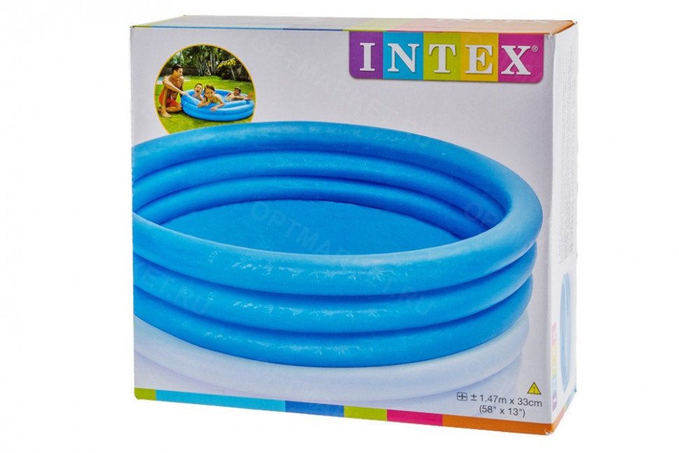 Надувной детский бассейн "Crystal" 147х33см Intex оптом Надувной детский бассейн "Crystal" 147х33см Intex оптом