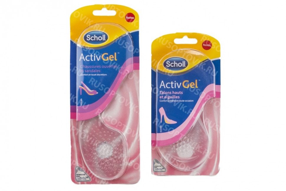 Гелевые стельки для обуви Scholl ActivGel для открытой обуви оптом Гелевые стельки для обуви Scholl ActivGel для открытой обуви оптом