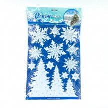 Новогодние наклейки на стекло Room Decor 50 х 30 см оптом