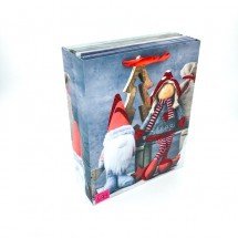 Новогодний подарочный крафт-пакет 30 х 25 см оптом