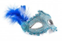 Маска для праздника с перьями оптом
