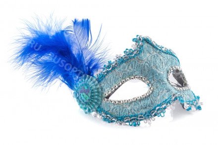 Маска для праздника с перьями оптом 