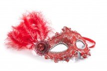 Маска для праздника с перьями оптом