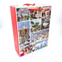 Новогодний подарочный крафт-пакет 40 х 30 см оптом