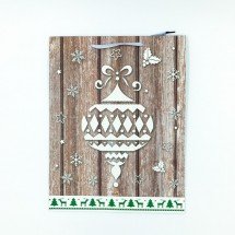 Новогодний подарочный крафт-пакет 40 х 30 см оптом