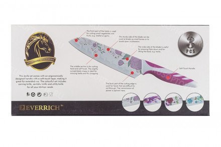Набор керамических ножей Everrich Santoku Knife 7 оптом 