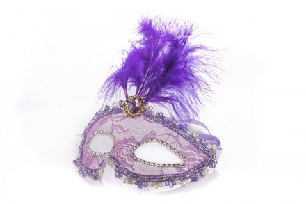 Маска для праздника с перьями оптом 