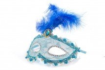 Маска для праздника с перьями оптом