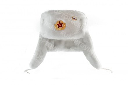 Шапка ушанка белая оптом 