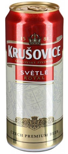 Пиво светлое Krusovice в банке 5% 0.5л оптом Пиво светлое Krusovice в банке 5% 0.5л оптом