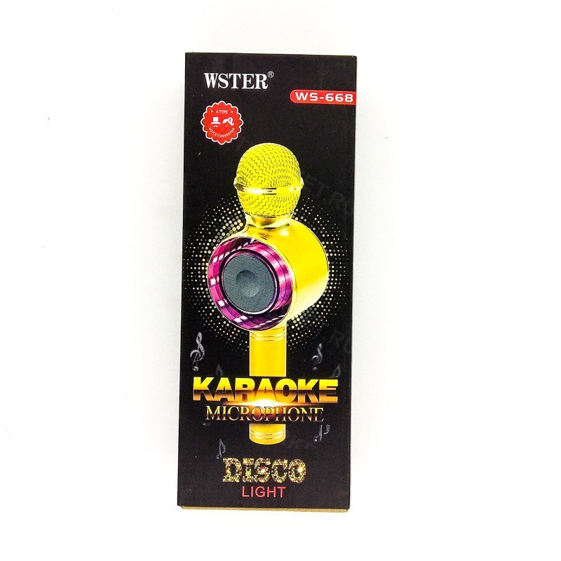 Беспроводной караоке-микрофон WS-668 оптом 