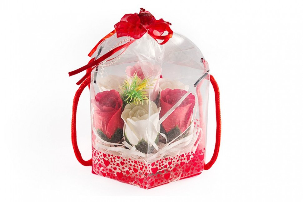 Подарочный набор: розы из мыла оптом Подарочный набор: розы из мыла оптом