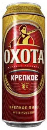Пиво светлое Охота Крепкое в банке 8% 0.5л оптом 