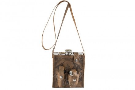 Набор фляга Guotai Hip flask 18oz с 3 рюмками и зажигалкой оптом 