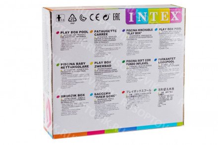 Надувной детский бассейн "Square" 85х85х23см Intex оптом 